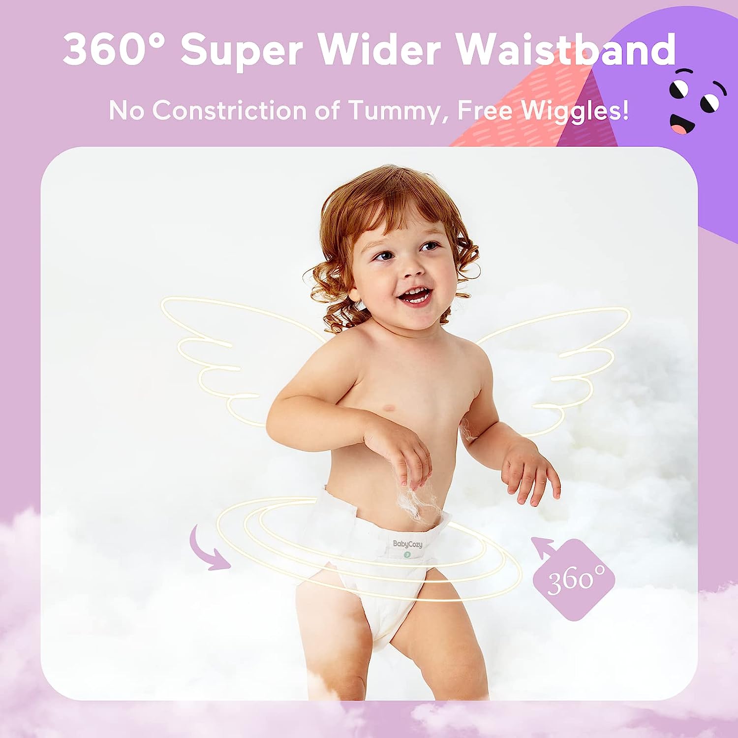 Newborn Diapers for Baby's Sensitive Skin Size 1(8-14lb) 82 Count,Babycozy Bouncy Soft Diapers Fit Baby Preemie, Dry Disposable Diapers Hypoallergenic Without Chlorine - Image 3